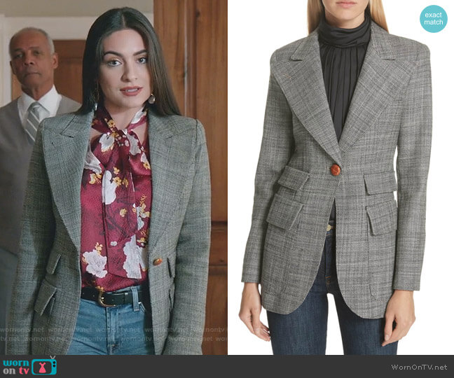Smythe Birkin Blazer worn by Cristal Jennings (Daniella Alonso) on Dynasty