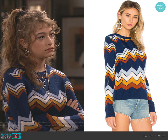 Stoned Immaculate Ziggy Sweater worn by Shannon (Odessa Adlon) on Fam