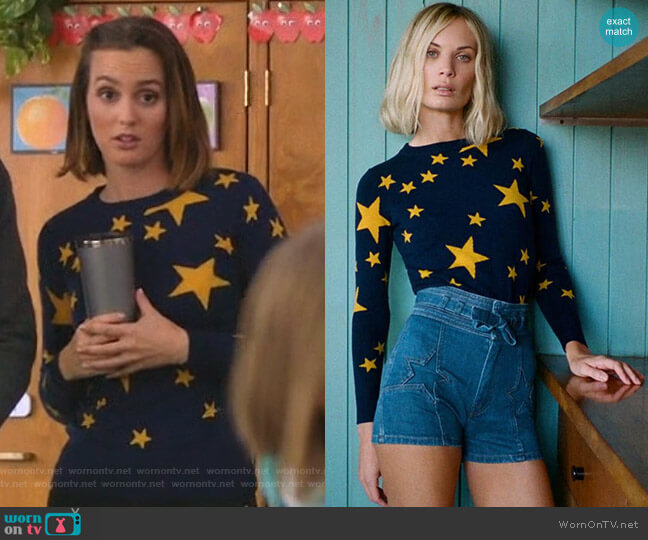 Stoned Immaculate Starstruck Sweater worn by Angie (Leighton Meester) on Single Parents