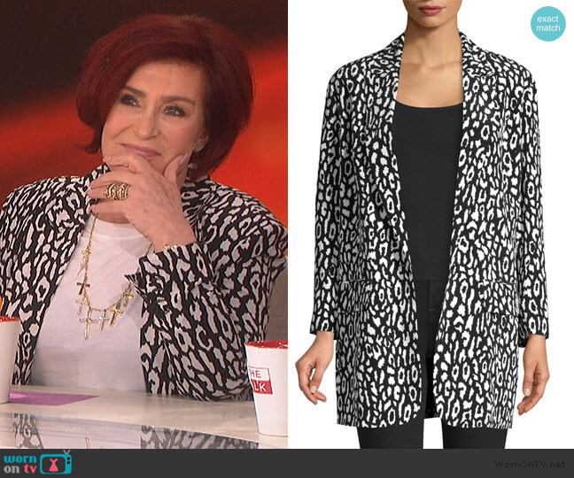 The Kooples Animal Printed Blazer worn by Sharon Osbourne on The Talk