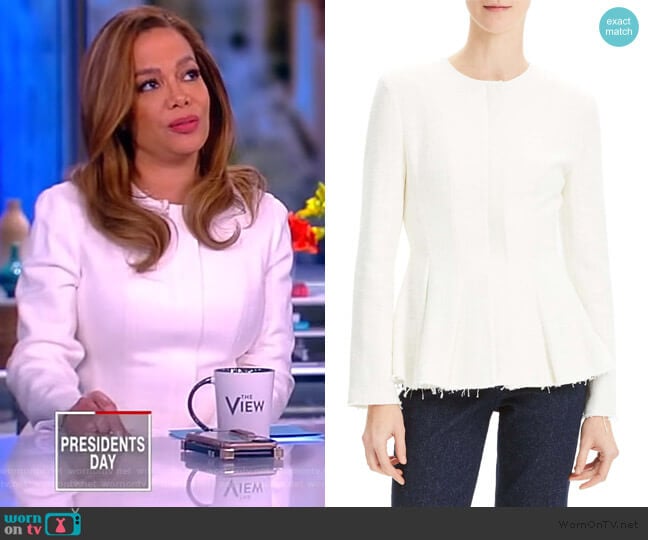 Theory Movement Canvas Jacket worn by Sunny Hostin on The View