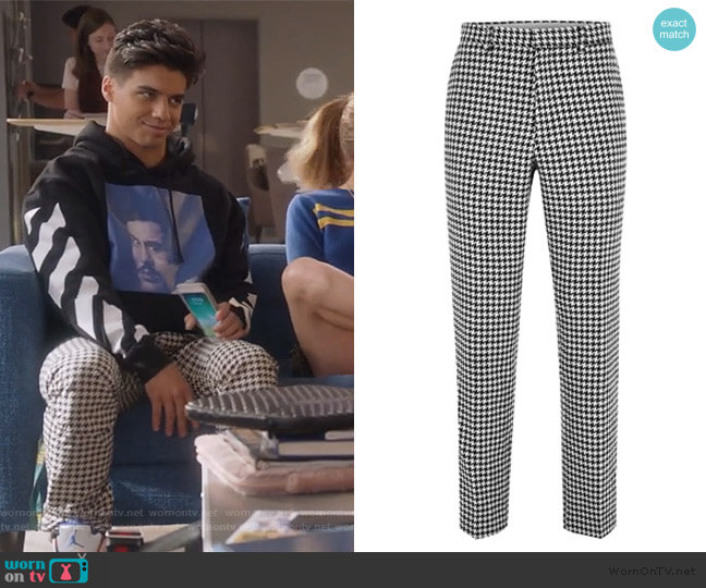 Topman Roe Skinny Fit Trousers worn by Vivek Shah (Jordan Buhat) on Grown-ish