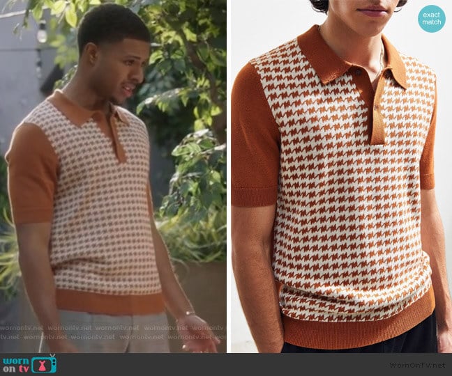 Urban Outfitters Sweater Polo Shirt worn by Douglas Edwards (Diggy Simmons) on Grown-ish