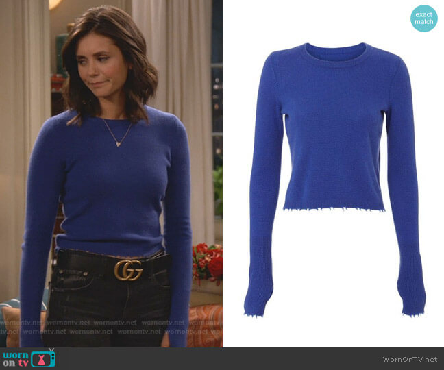 Intermix Valencia Cashmere Sweater worn by Clem (Nina Dobrev) on Fam
