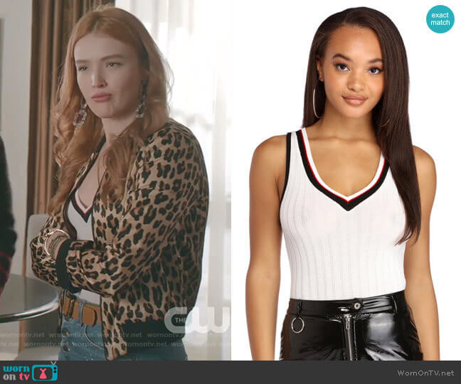 Windsor Varsity Tank Bodysuit worn by Kirby Anders (Maddison Brown) on Dynasty