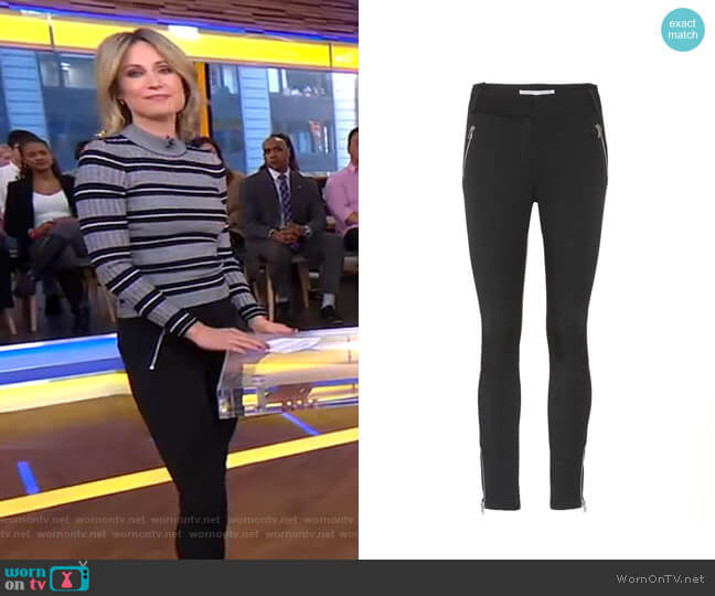 Veronica Beard Ash Seamed Skinny Trousers worn by Amy Robach on Good Morning America