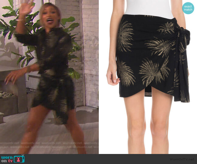 Victoria Victoria Beckham Metallic Fireworks Skirt worn by Eve on The Talk