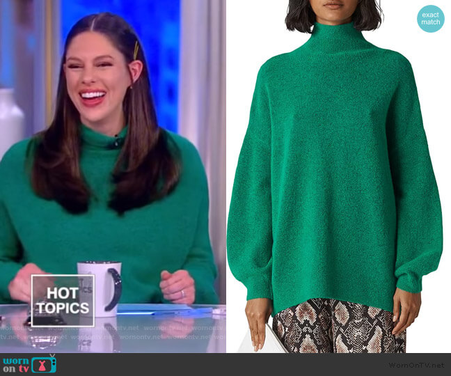 Whistles Oversize Funnel-Neck Sweater worn by Abby Huntsman on The View