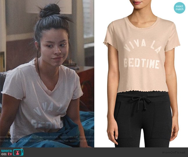 Wildfox Sydney Viva La Bedtime Cotton Tee worn by Mariana Foster (Cierra Ramirez) on Good Trouble