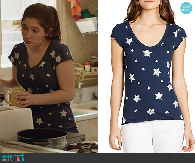William Rast Viva Graphics Star Tee worn by Debbie Gallagher (Emma Kenney) on Shameless