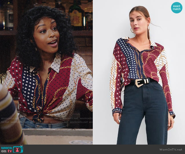 Zara Chain Print Top worn by Ali Finer (Javicia Leslie) on God Friended Me