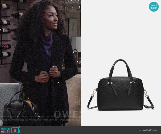 Zara Zippered Mini City Bag worn by Ana Hamilton (Loren Lott) on The Young and the Restless