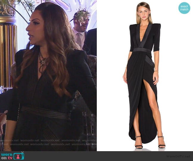 Zhivago Eye Of Horus Gown worn by Jennifer Aydin on The Real Housewives of New Jersey