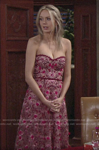 Abby’s strapless Valentines Day dress on The Young and the Restless