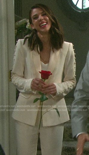 Abigail’s wedding suit on Days of our Lives
