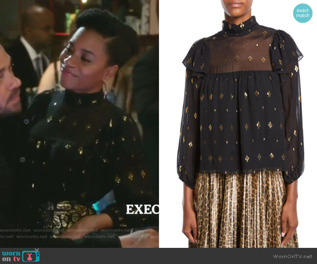 A.L.C. Meloni Top worn by Maggie Pierce (Kelly McCreary) on Greys Anatomy