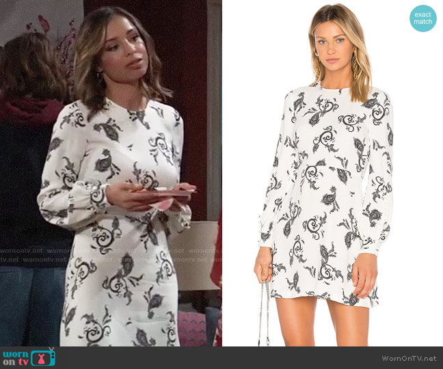 A.L.C. Lauren Dress worn by Valerie Spencer (Paulina Bugembe) on General Hospital