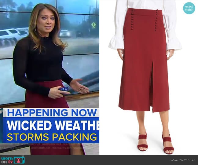 A.L.C. Sydney Skirt worn by Ginger Zee on Good Morning America