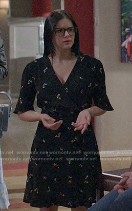 Alex’s black floral dress on Modern Family