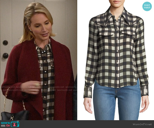 Alice + Olivia Caleb Shirt worn by Mandy Baxter (Molly McCook) on Last Man Standing