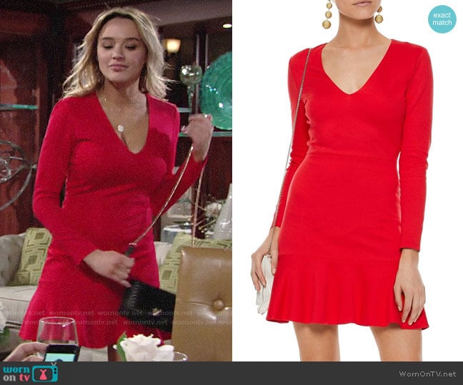 Alice + Olivia Francine Dress worn by Summer Newman (Hunter King) on The Young and the Restless