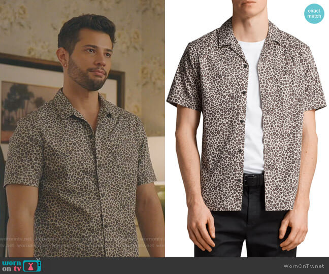 All Saints Apex Sport Shirt worn by Sam Flores (Rafael de la Fuente) on Dynasty