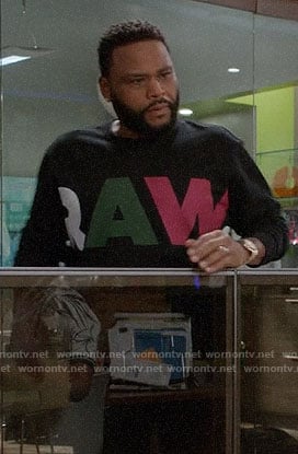Andre’s RAW sweatshirt on Black-ish