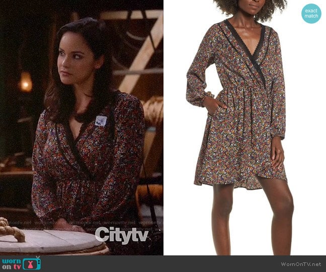 Band of Gypsies Floral Faux Wrap Dress worn by Amy Santiago (Melissa Fumero) on Brooklyn Nine-Nine
