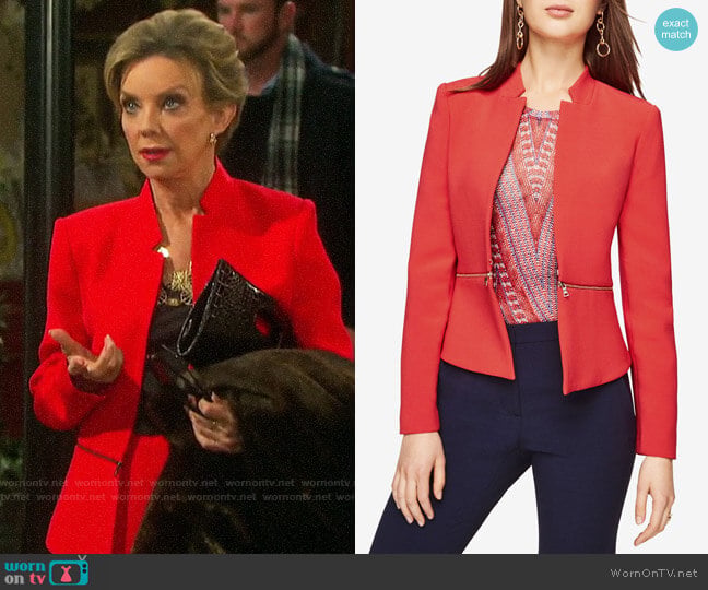 Bcbgmaxazria Barrett Peplum Jacket worn by Diana Cooper (Judith Chapman) on Days of our Lives