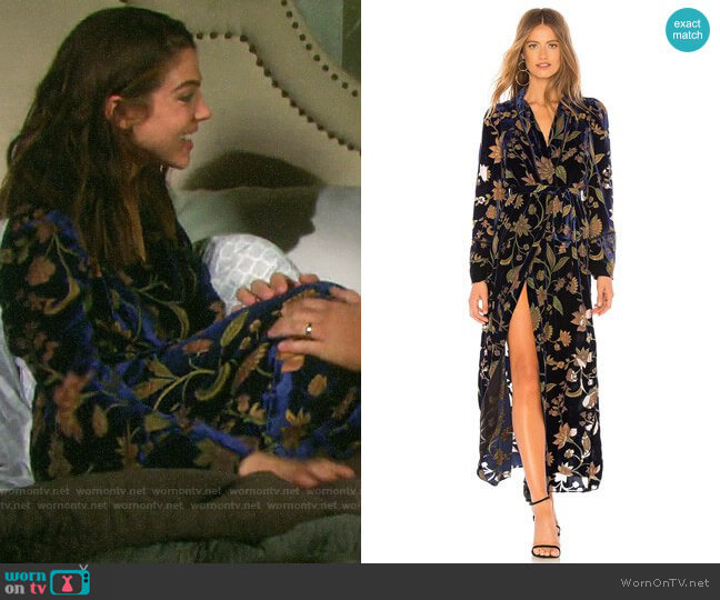 Bcbgmaxazria Velvet Wrap Dress worn by Abigail Deveraux (Kate Mansi) on Days of our Lives