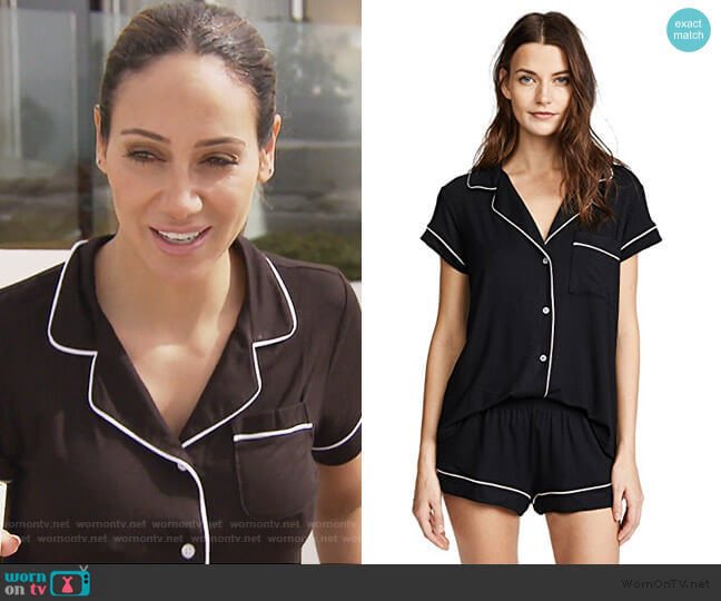 Eberjey Gisele Short PJ Set worn by Melissa Gorga on The Real Housewives of New Jersey