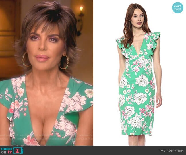 Black Halo Deklyn Sheath Dress worn by Lisa Rinna on The Real Housewives of Beverly Hills