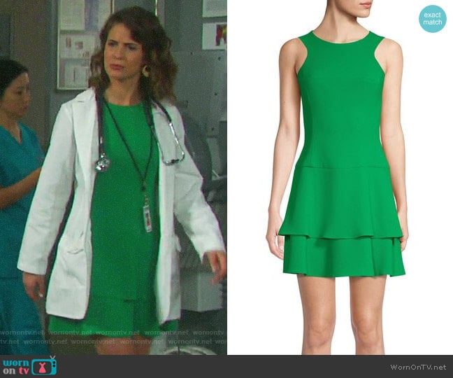 Black Halo Cheryl Dress worn by Sarah Horton (Linsey Godfrey) on Days of our Lives