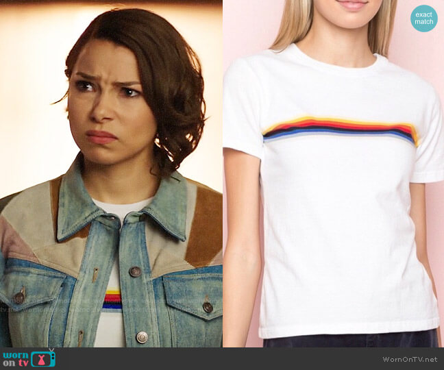 Brandy Melville Jamie Rainbow Stripe Top worn by Nora West-Allen (Jessica Parker Kennedy) on The Flash