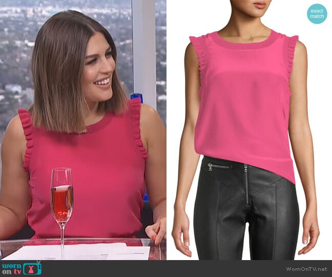 Cinq a Sept Tous Les Jours Lenore Top worn by Carissa Loethen Culiner on E! News