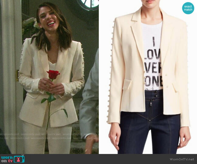 Cinq a Sept Vivianna Blazer worn by Abigail Deveraux (Kate Mansi) on Days of our Lives