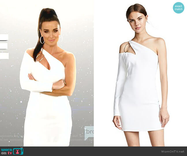 Cushnie Vittoria One Shoulder Dress worn by Kyle Richards on The Real Housewives of Beverly Hills