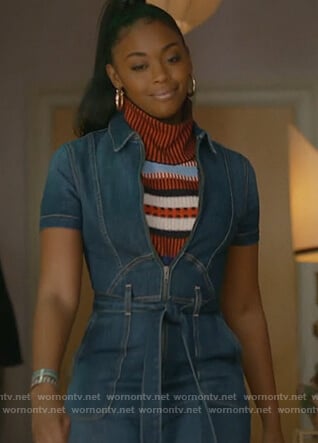 Anissa’s denim jumpsuit on Black Lightning