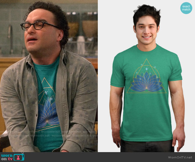 Timea Lotus T Shirt worn by Leonard Hofstadter (Johnny Galecki) on The Big Bang Theory