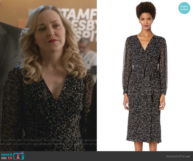Escada Dlessa Dress in Oxford worn by Marissa Morgan (Geneva Carr) on Bull