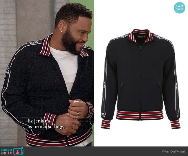 Dolce & Gabbana Cady Track Jacket worn by Andre Johnson (Anthony Anderson) on Black-ish