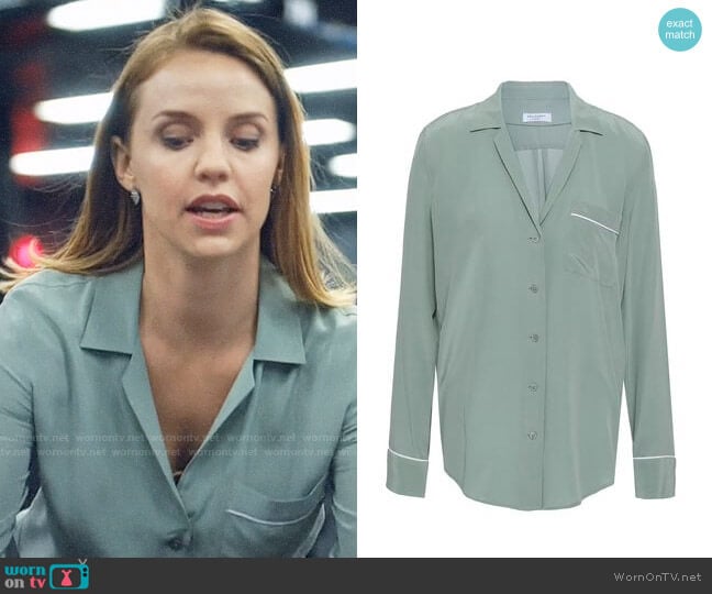 Equipment Washed Silk Pajama Top worn by Kate Ryan (Kelli Garner) on The Enemy Within