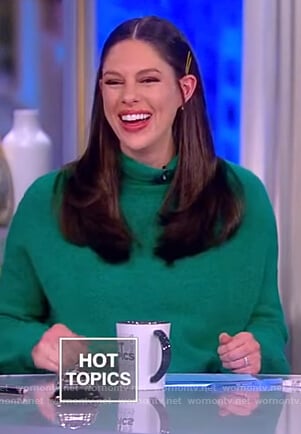 Abby’s green oversized turtleneck sweater on The View
