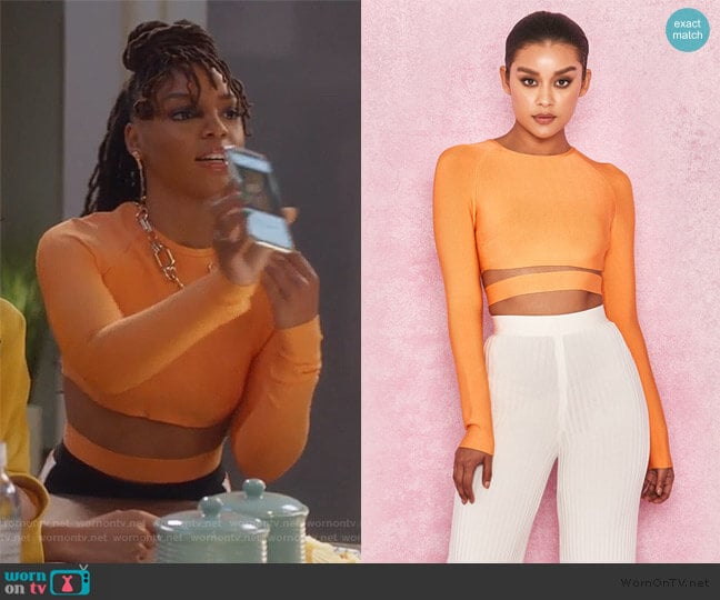 House of CB Talika Top worn by Jazlyn Forster (Chloe Bailey) on Grown-ish