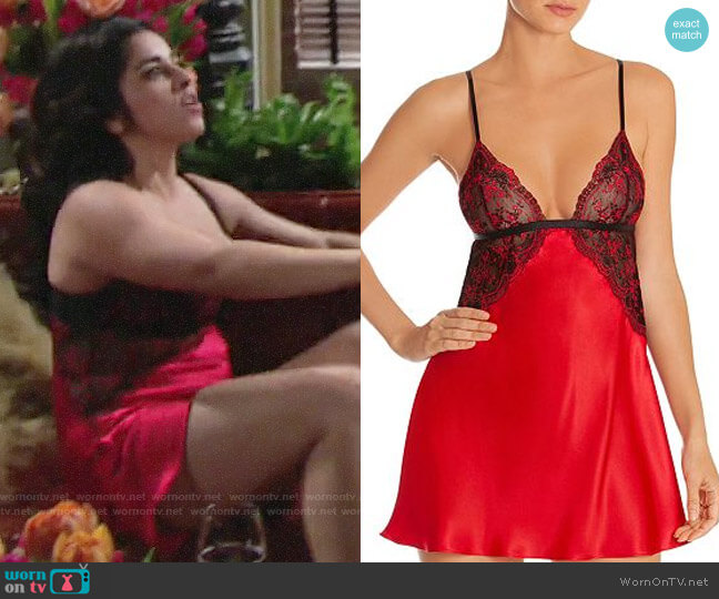 In Bloom by Jonquil Lace-Trim Chemise worn by Mia Rosales (Noemi Gonzalez) on The Young and the Restless