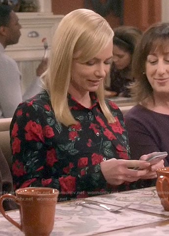 Jill’s rose print blouse on Mom