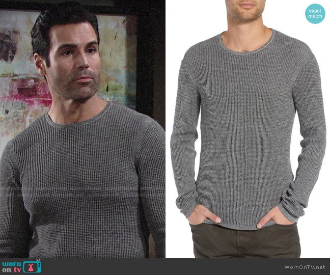 John Varvatos Thermal Sweater worn by Rey Rosales (Jordi Vilasuso) on The Young and the Restless