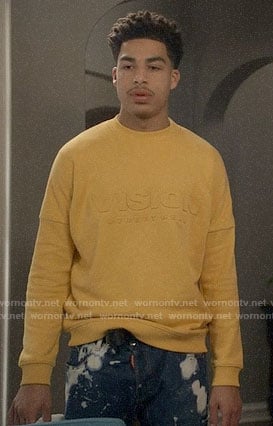 Junior’s yellow VISION sweatshirt on Black-ish