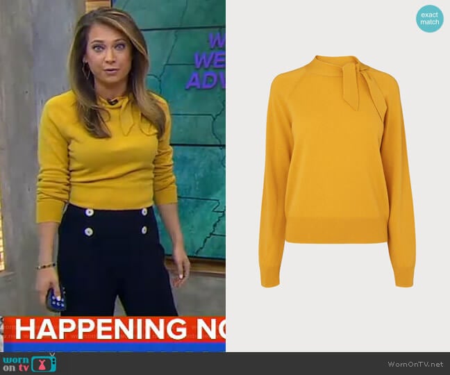 LK Bennett Elliott Sweater worn by Ginger Zee on Good Morning America
