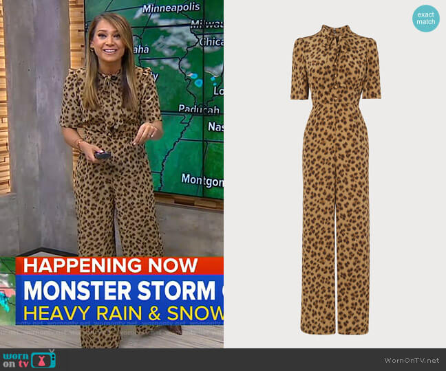 LK Bennett Marmont Jumpsuit worn by Ginger Zee on Good Morning America